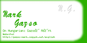 mark gazso business card